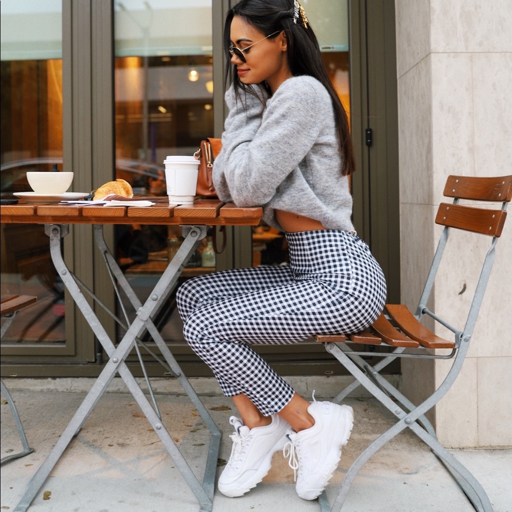 Fila White Chunky Platform Sneakers